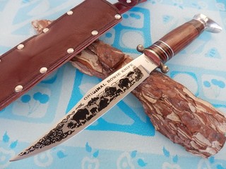 Coltello da caccia FES Bowie coltello da collezione coltello per il tempo libero acciaio inox Solingen.