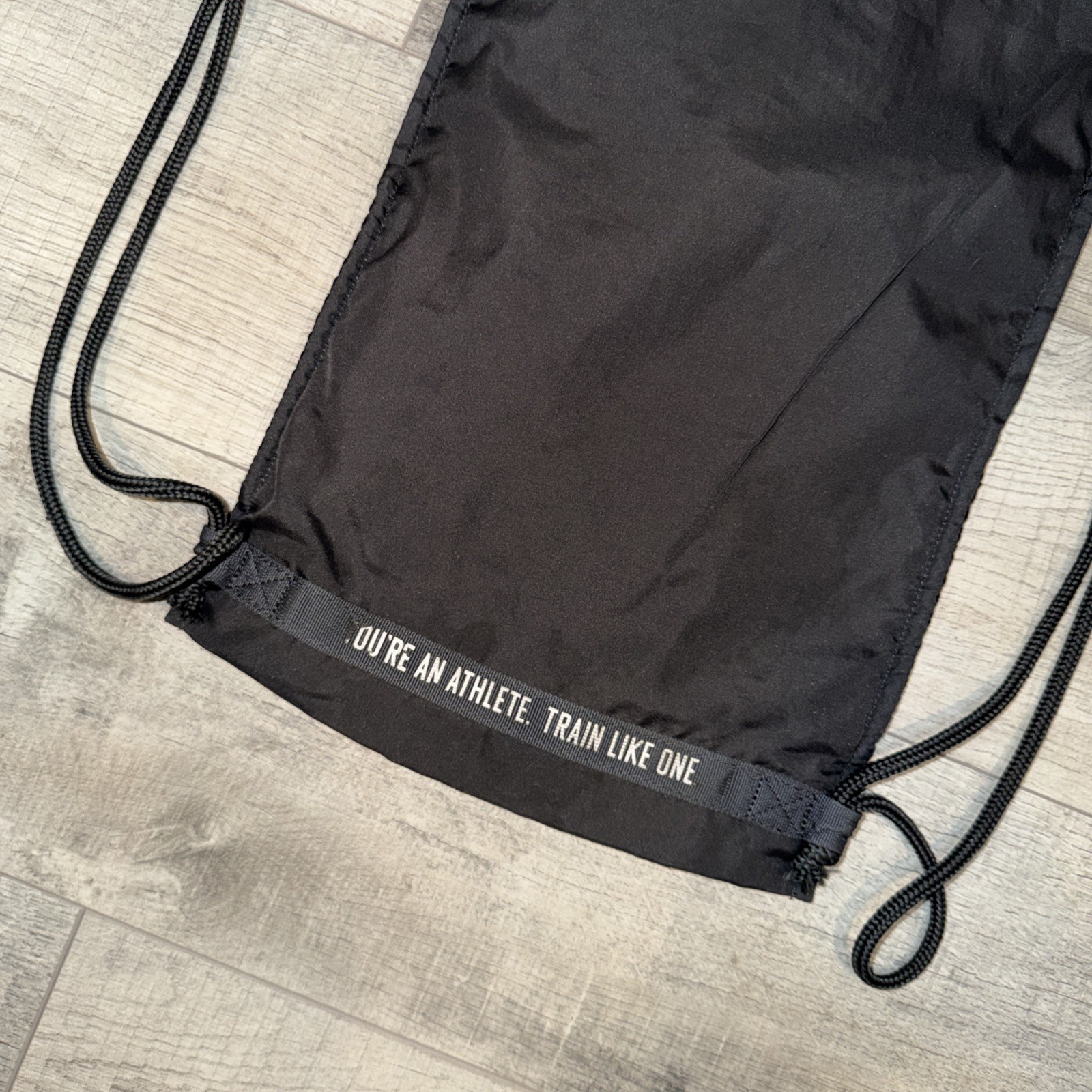 NIKE Drawstring Black/ Gray Backpack Sack Geometr… - image 4