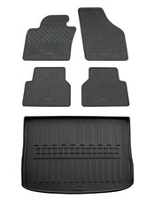 Gummi Fußmatten Kofferraumwanne für VW Tiguan 1 5N 2007-2015 Gummimatten Set