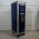 New Blue British Airways Half Waste Trolley Hostess Galley Cart Bin #866