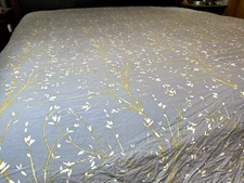 COMPANY STORE Queen DUVET cover Cotton & Bamboo Percale TREES Branches Blue