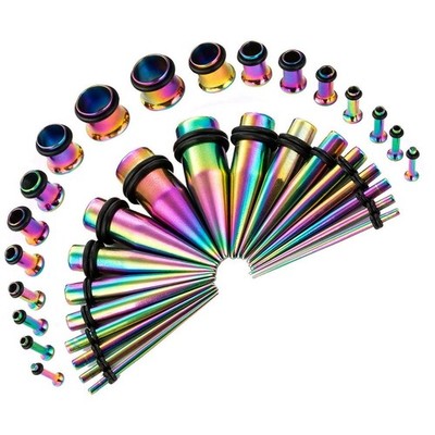 Dehnstäbe Set 110 mm Tunnel Dehnset 36 Stück Dehnstab Dehnungsstäbe Plugs Sch...