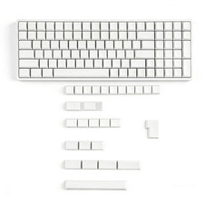 124 Keys White Blank ZDA XDA V2 PBT Keycap Set For MX Mechanical Keyboard