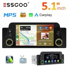 Single 1 Din Car Stereo Radio MP5 Player AUX In Hands-free Bluetooth For Carplay