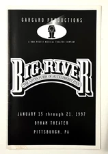1997 Big River Adventures of Huck Finn Byham Musical Theater Pittsburgh Playbill