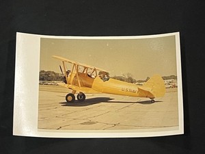 U.S. Navy Stearman Trainer Biplane Aviation Photo Airshow Yellow Aircraft
