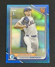 2024 Bowman Draft Chrome Blue Refractor /150 Jonathan Santucci #BDC-65 NYM METS