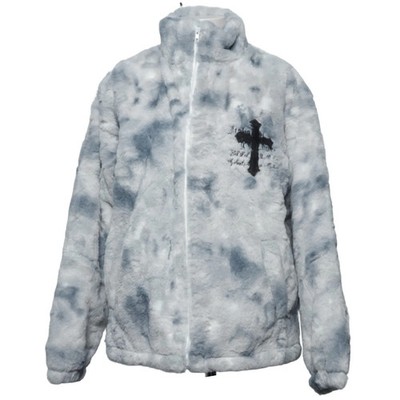 Supermade, Winterjacke, Damen, Größe: L, Grau/Weiß, Einfarbig, Plüsch #NAb