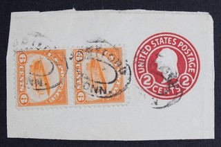 CKStamps: US Air Mail Stamps Collection Scott#C1 Used on Piece