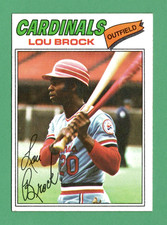 1977 Topps #355 Lou Brock EX-MT St. Louis Cardinals