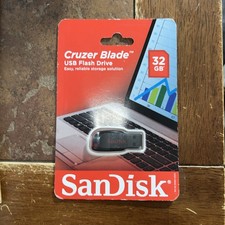 NEW SanDisk Cruzer Blade 32GB USB 2.0 Type A Flash Drive Black SDCZ50-032G-A46
