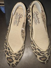 Skechers Cleo Claw-Some Flats 44886 Knit Animal Print Memory Foam Womens 7