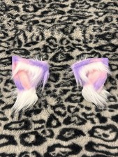 Halloween Anime Cosplay Headband Adjustable Pink And Purple Fox Ear Accessory
