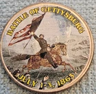 A BATTLE OF GETTYSBURGH Kennedy half dollar coin