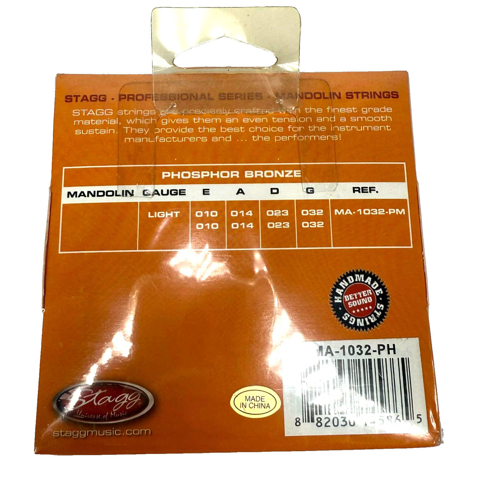 3-Pack Stagg Mandolin Strings MA-1032-PH Phosphor Bronze Light Guage 10-32 New