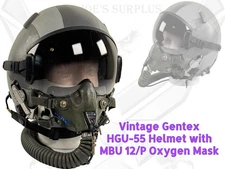 Gentex HGU55 Pilot Flight Helmet MBU 12/P Oxygen Mask Camouflage Bag BFL