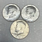 3 Kennedy 1964 90% Silver Half Dollars 1.085 troy ounce of silver
