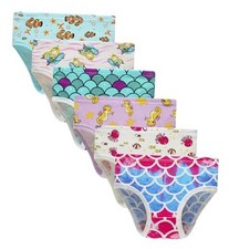 Little Girls' Soft Cotton Underwear Kids Cool Breathable Comfort 5 Mermaid-31