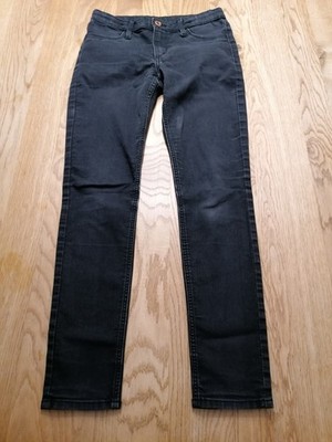 Jeans Hose gr. 146 Skinny H&M Stretch schwarz mit Verstellung
