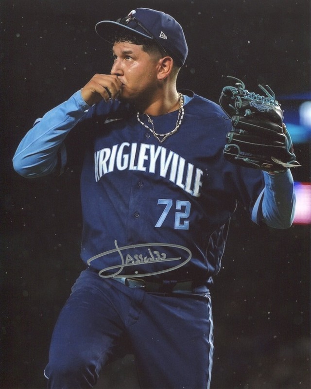 JAVIER ASSAD Chicago Cubs signed Photo in action 2023 Wrigleyville COA
