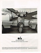 PUBLICITE ADVERTISING 054  1990  PEUGEOT   scooter 50 à, 80 cm3