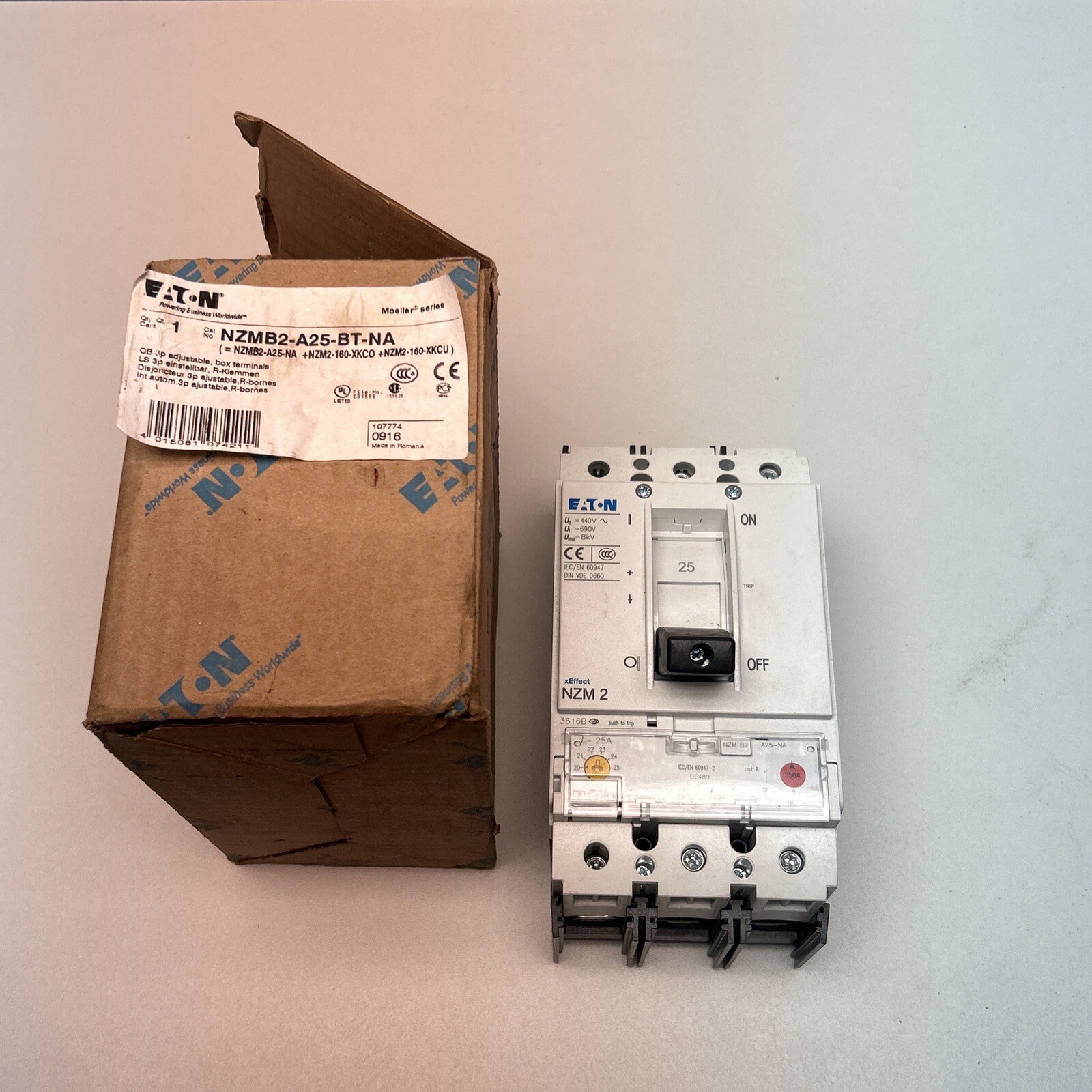 NZMB2-AF25-BT-NA molded case circuit breaker-CB 3P fixed settings-box terminals