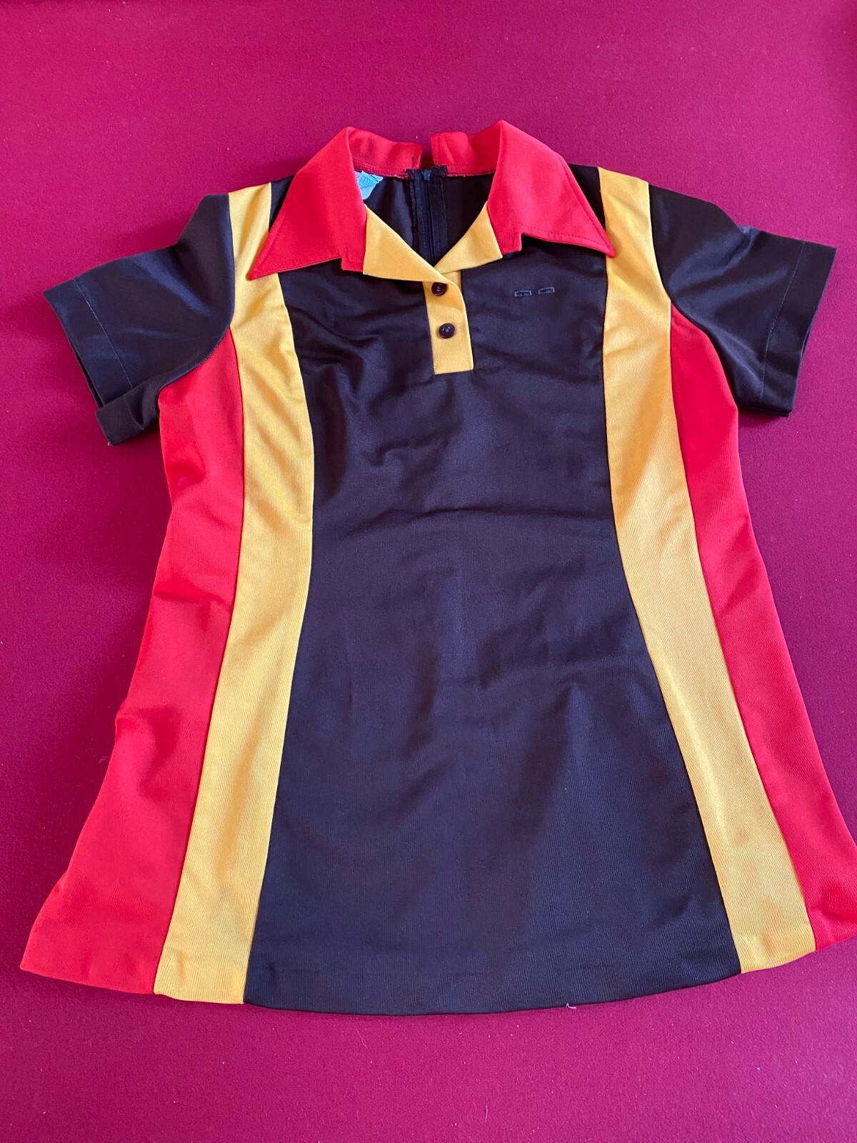 80s Vtg Work Uniform Polo Short Burger King Staff Uniform