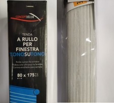 CONCEPT DECOR - TENDA A RULLO TONO SU TONO GRIGIO PERLA 80X175CM