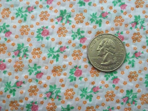 Tela vintage Seersucker 4-1/3 yardas fondo blanco material floral prelavado - Imagen 4 de 4