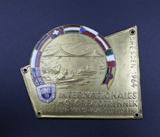 alte Plakette Motorbootrennen Dresden 1964 ADMV selten