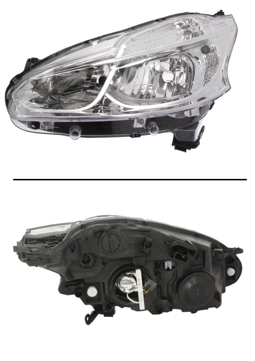 Phare avant gauche pour Peugeot 208 de 2012 à 2015 optique électrique H7 H7 avec moteur intégré
