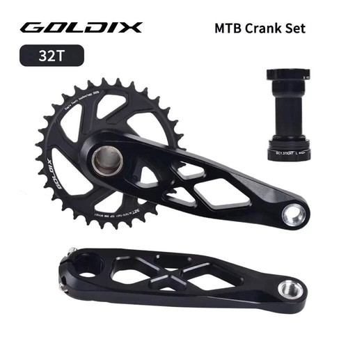 GOLDIX MTB guarnitura CNC cava 165-175mm 30-38T corona stretta larga 0mm - Foto 30 di 46