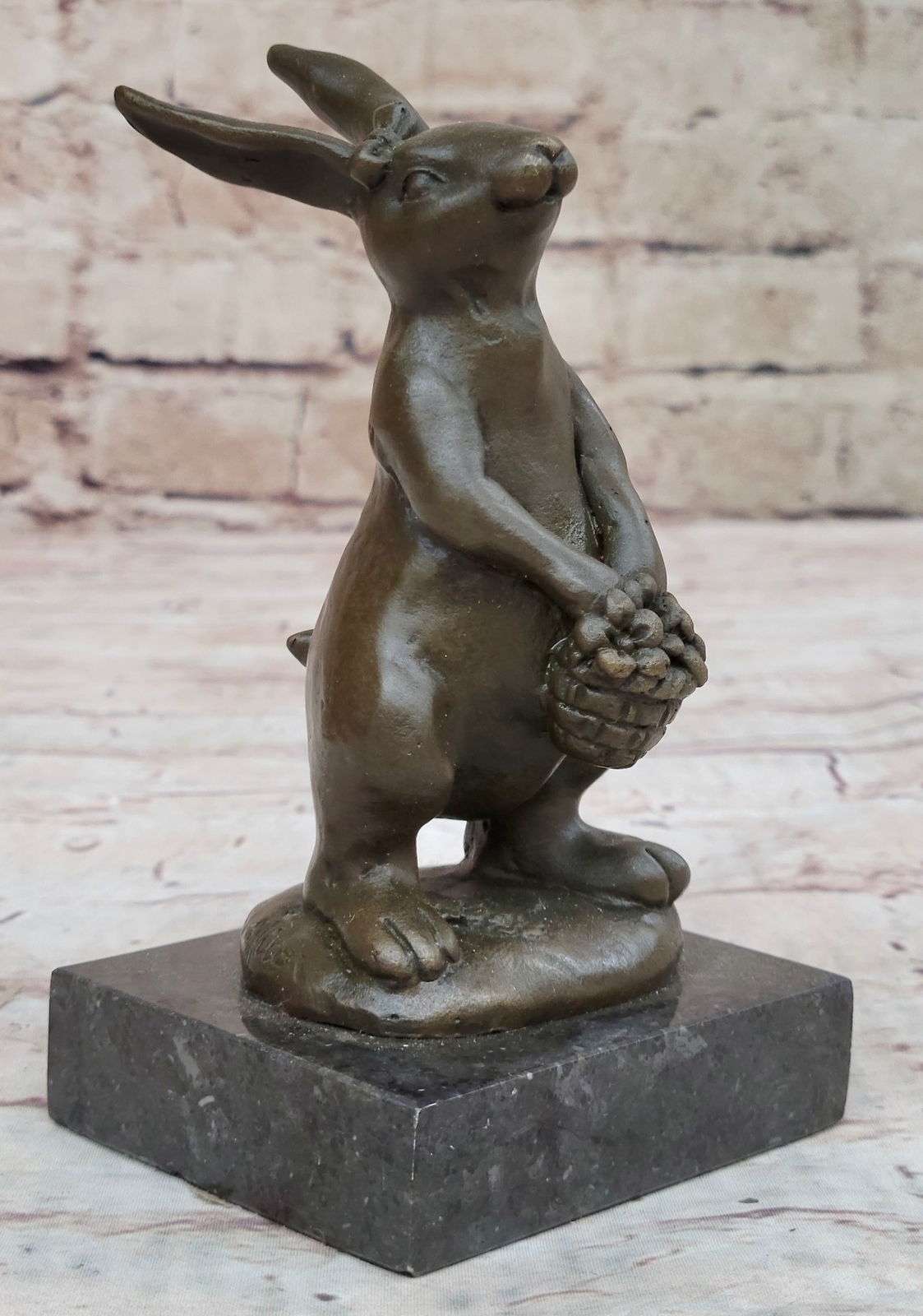 Statue Sculpture Rabbit Hare Wildlife Art Deco Style Art Nouveau Style Bronze