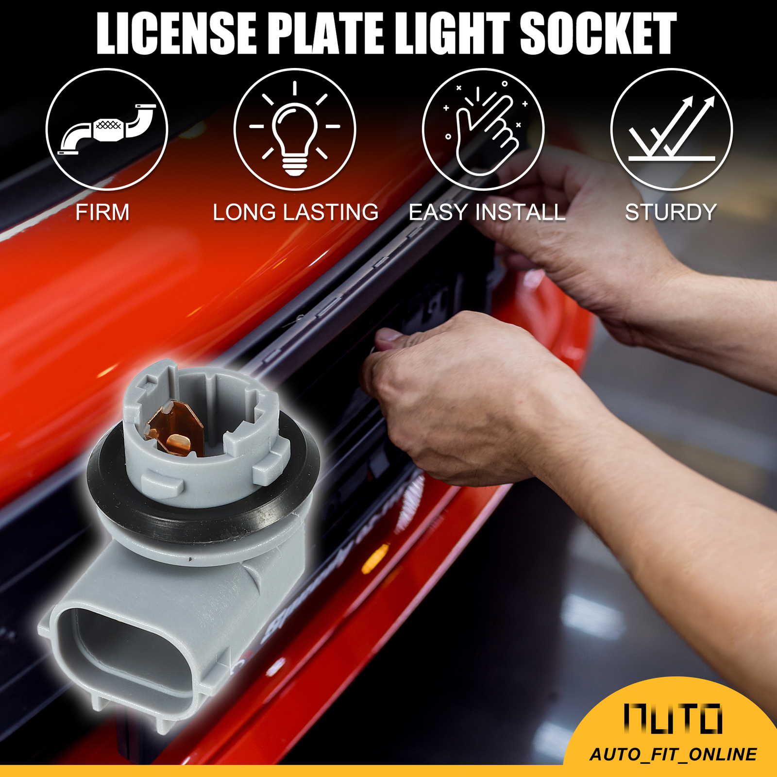 Single 2 Pins License Plate Light Socket 9006909005 Custom for Toyota ...