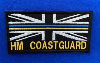 HM KÜSTENWACHE UNION FLAGGE ID Tag Moral Patch Haken Rückseite 100 x 50 mm