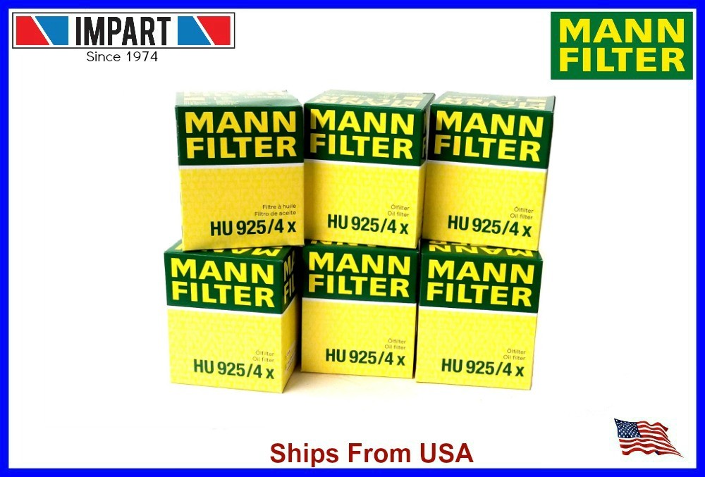 BMW 2 Mann Oil Filter 6 Cylinder  HU925/4x 11 42 7 512 300  qty. 6