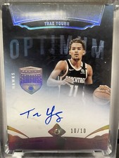 2019-20 Panini Eminence Optimum Trae Young On Card Auto, Diamond, 10/10 Book End