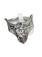 Fledermaus Ring Edelstahl Schmuck Vampir Gothic Punk Edelstahlring