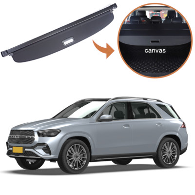 For Merc GLE 2020-2024 Rear Trunk Shade Retractable Shield Cargo Cover Canvas