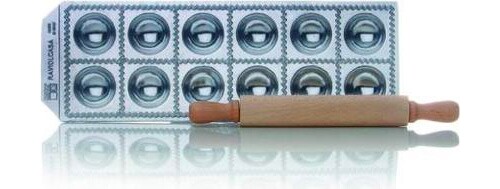 Stampo per Ravioli Risoli 20074/11B - Ravioliera 12 Fori in Alluminio