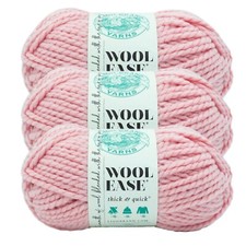  3 Pack Lion Brand Yarn 640-102Z Wool-Ease Thick  Quick Bulky Yarn, Rouge