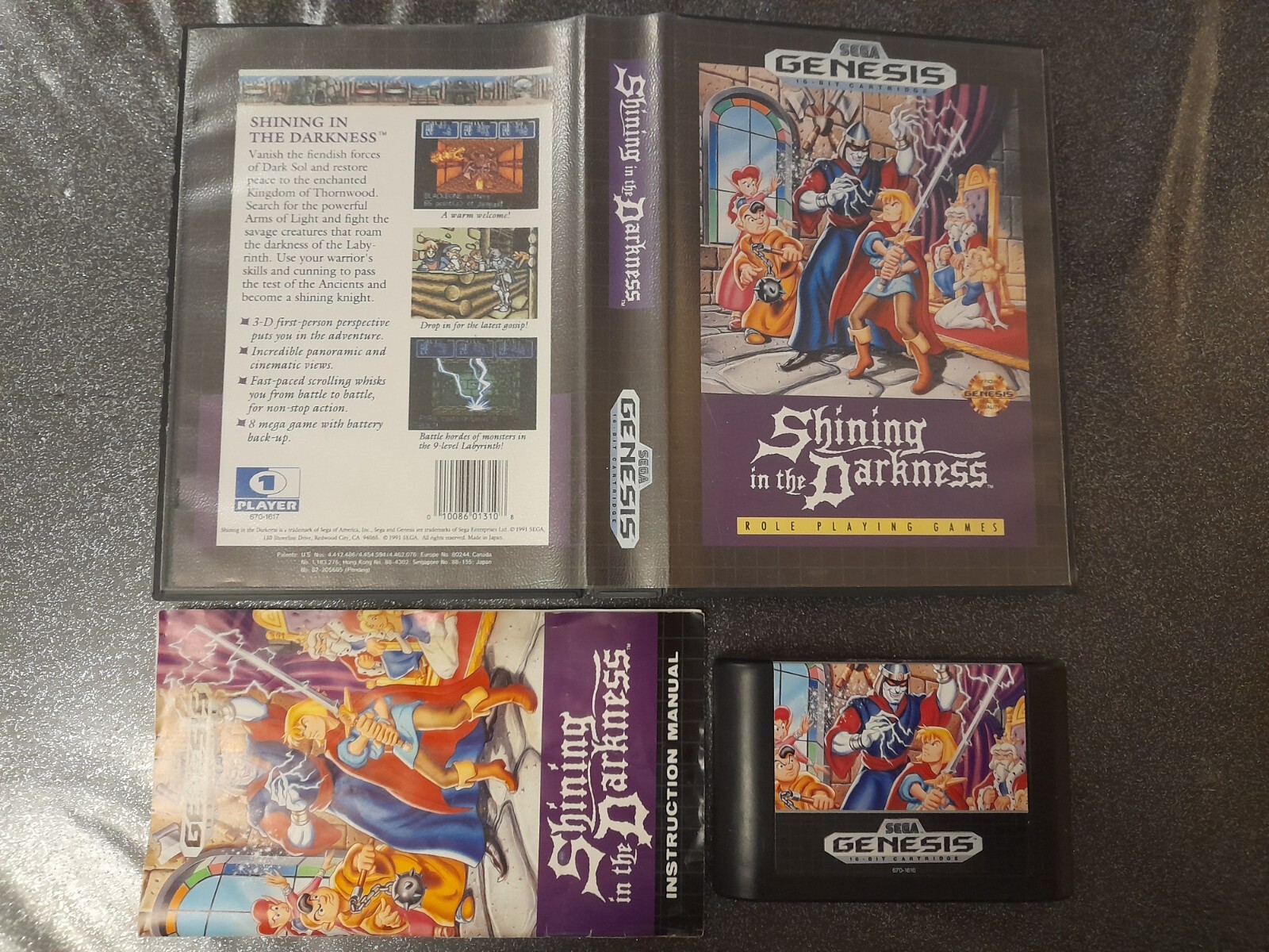 shining in the darkness sega megadrive genesis complet CIB NTSC US 100% original