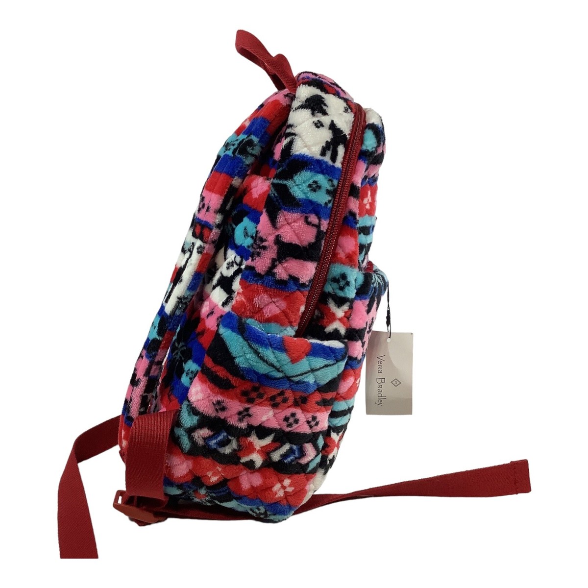 New Vera Bradley Retired Nordic Stripe Fleece Small Backpack Purse NWT Vera Bradley NORDIC STRIPE MULTI Small Fleece Backpack Purse  main image 2