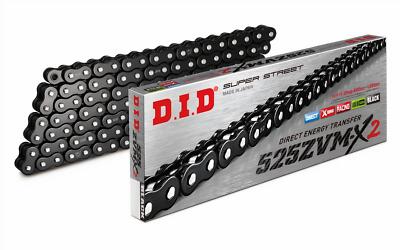 Chain DID X-Ring 525ZVM-X2 114 Rivet Lock ZJ Black (5/8 x 5/16 x 10.16)