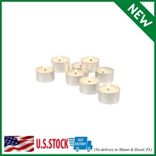 Stonebriar 100 Pack Unscented 8 Hour Extended Burn Time Tea Light Candles White