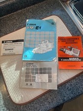 Canon VM-E1 Copies of Owner's Manuals, RF-RU-E1, CA-E1 BUNDLE