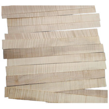 15pcs Good Flames Violin Rib Blanks, 400mm Flamed Violin Side Maple wood