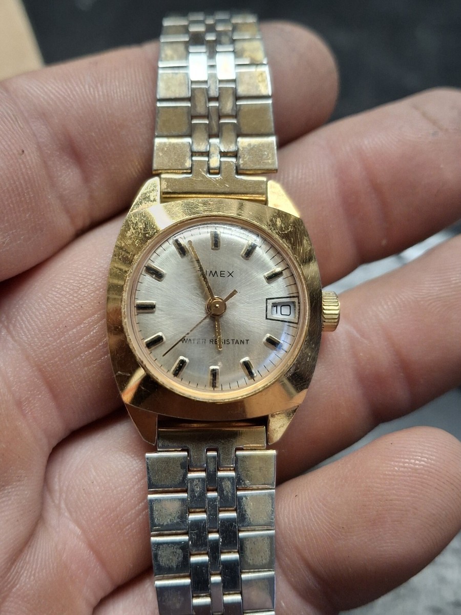 Timex Ladies Gold Tone Vintage Watch 1970s Handwind  display picture 1