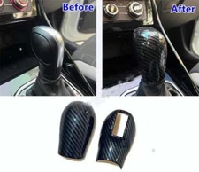 Fit For VW Jetta 2011-2021 Carbon Fiber ABS Interior Gear Shift Knob Cover Trim