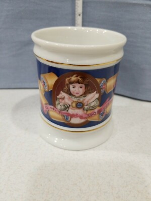 Coffee Mug Clarks Thread Spool Corner Store Cup Franklin Porcelain 1982